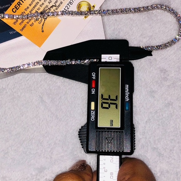 GRA certified VVS D clarity Moissanite diamond tennis necklace PASS diamond test - Picture 4 of 9